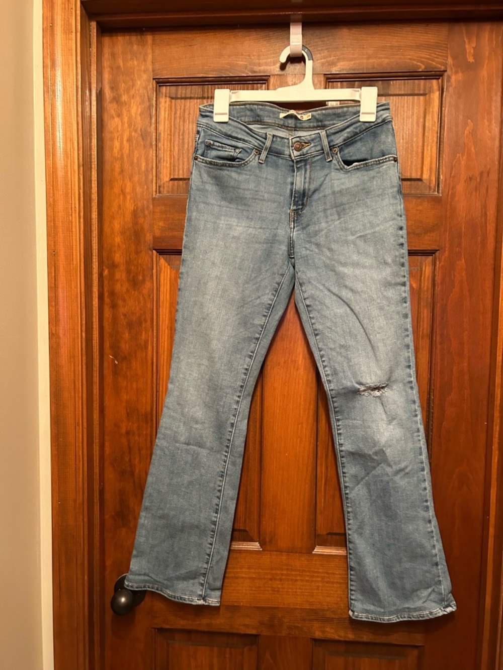 Levi's Light Blue Bootcut Jeans with Subtle Distress